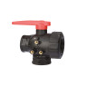 Кран шаровый ARAG 3-х ходовой 1"1/2 затворный